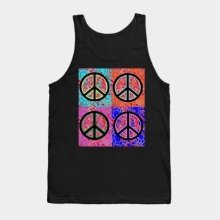 pop art peace sign Tank Top